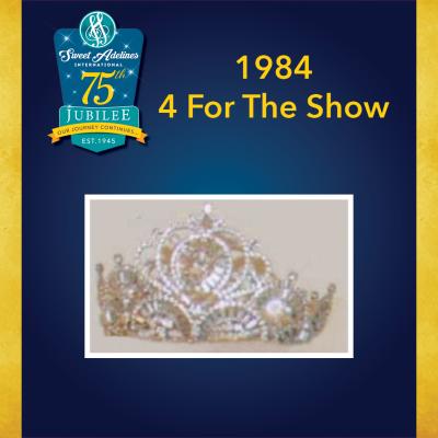 Take a closer look at the 1984 crown, worn by 4 For The Show.